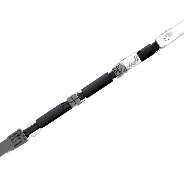 Браслет из белого золота c кожаным шнурком