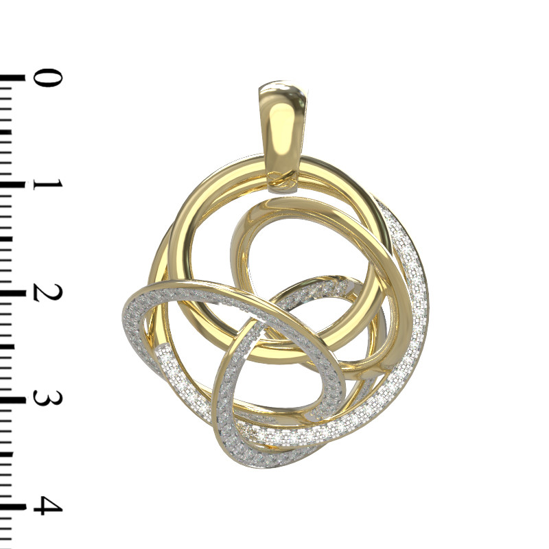 Подвеска из лимонного золота c бриллиантами