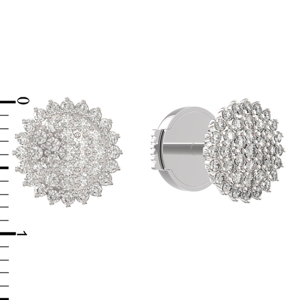 Серьги из белого золота c бриллиантами