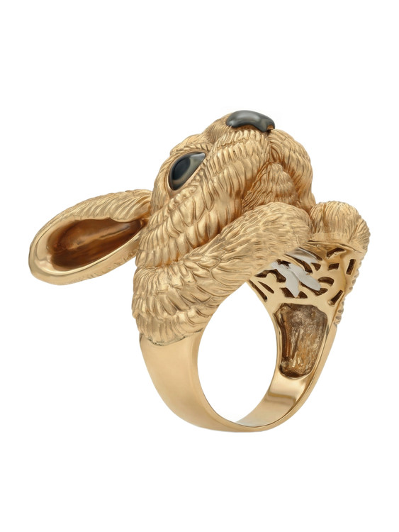 Кольцо из золота c эмаль