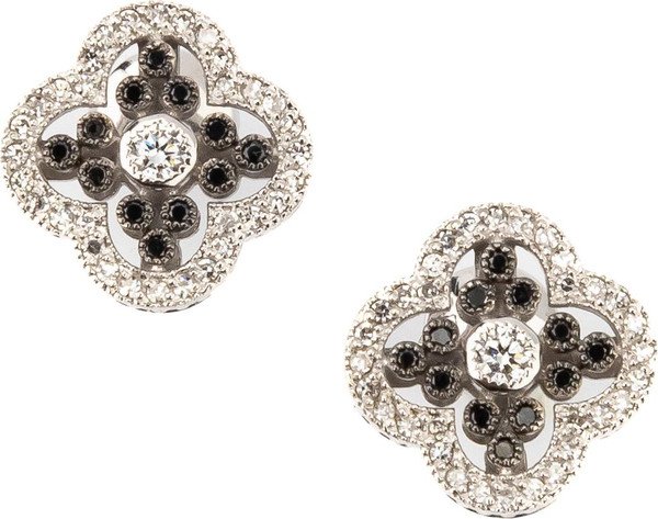 Серьги из белого золота c бриллиантами