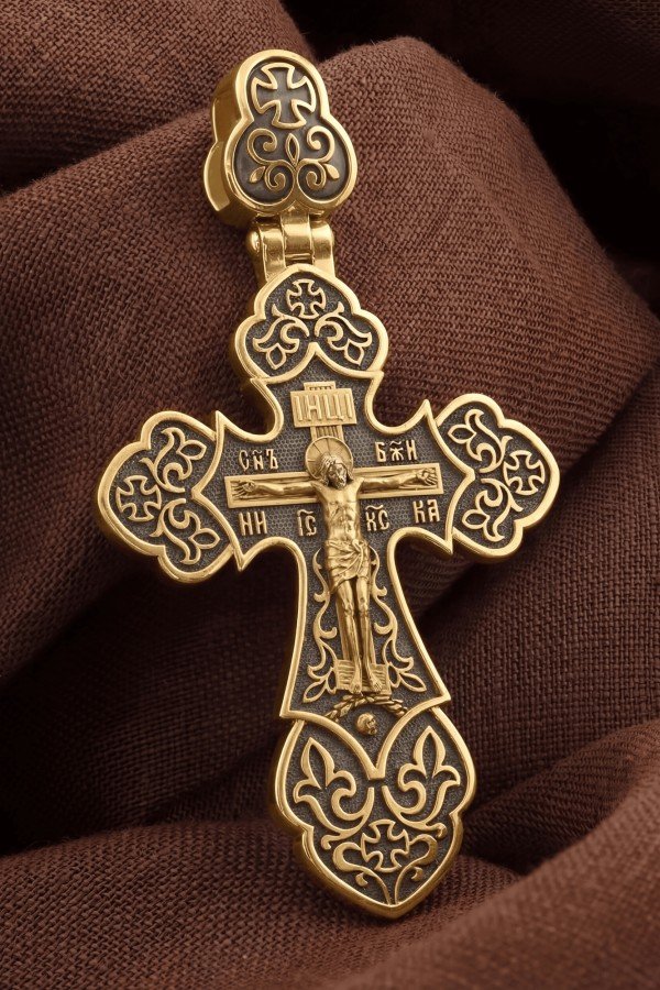 Крест из лимонного золота