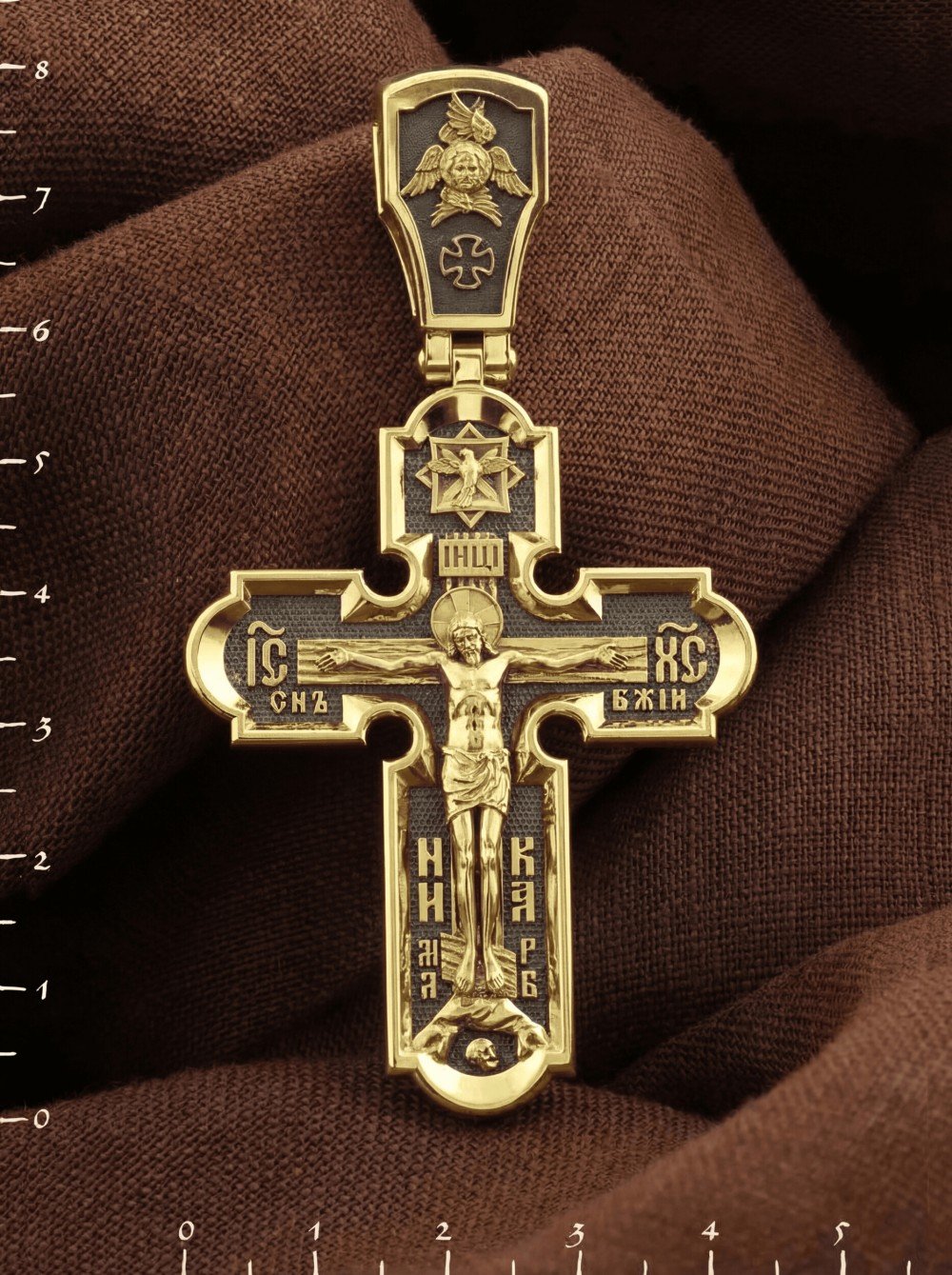 Крест из лимонного золота