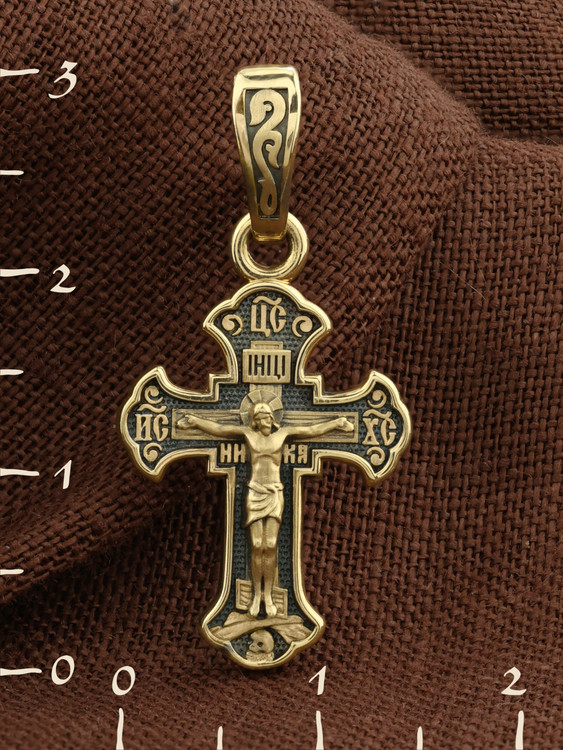 Крест из лимонного золота