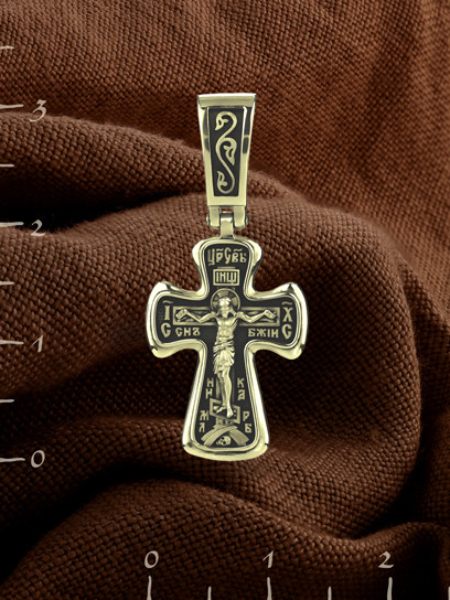 Крест из лимонного золота