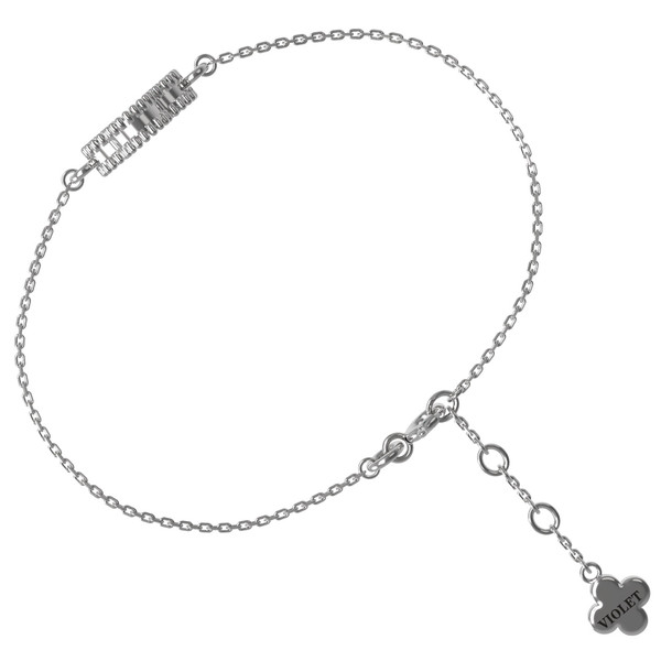 Браслет из белого золота c ониксом