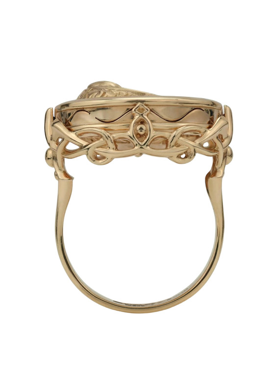 Кольцо из золота c бирюзой и лазуритом