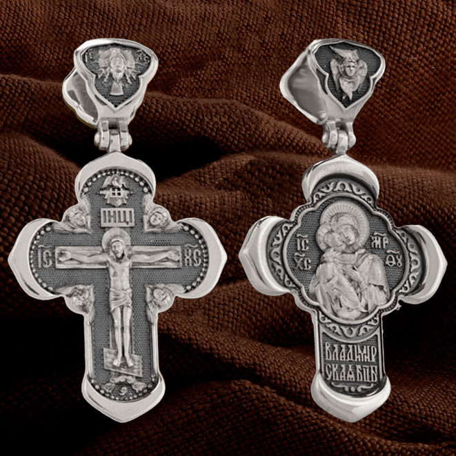 Крест из белого золота