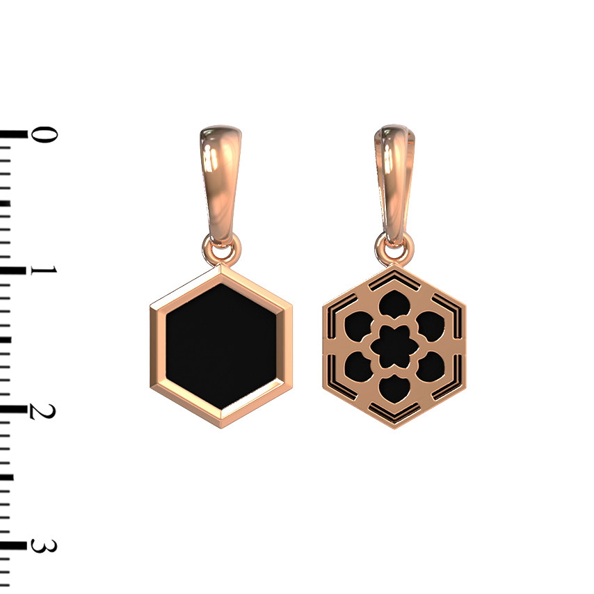 Подвеска из золота c ониксом