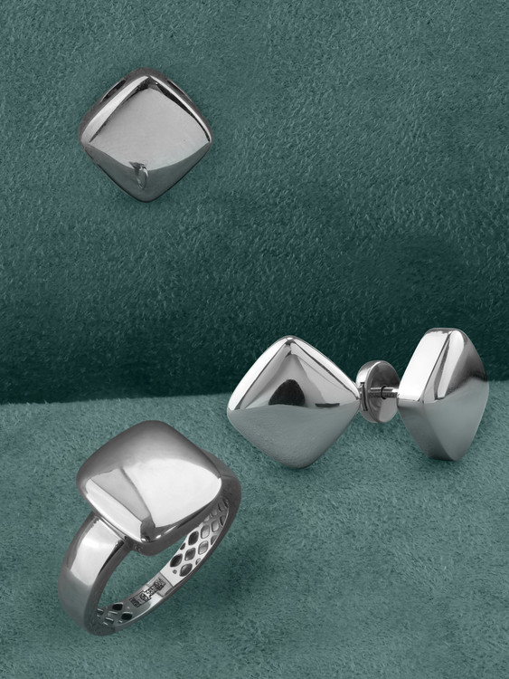 Серьги из белого золота