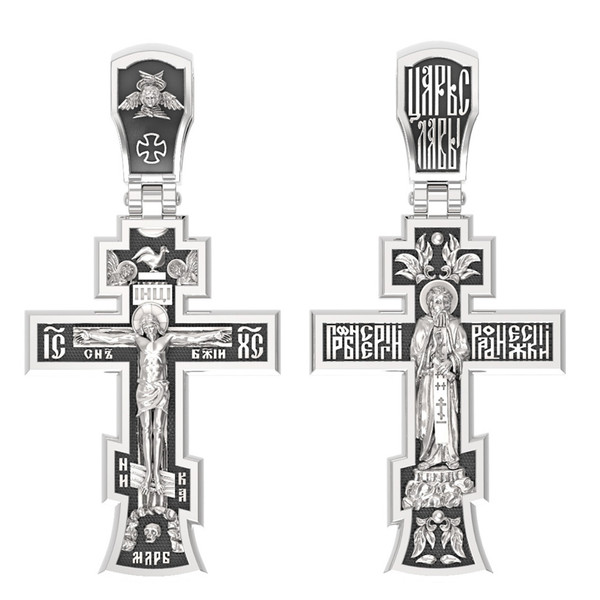 Крест из белого золота