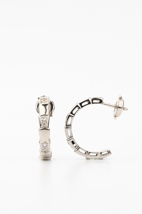 Серьги из белого золота c бриллиантами