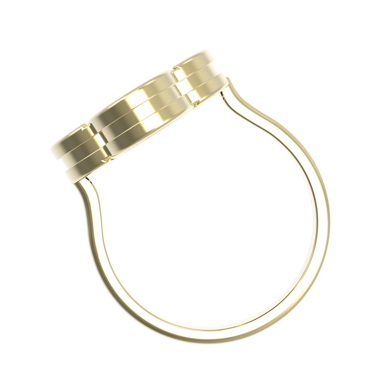 Кольцо из лимонного золота c малахитом