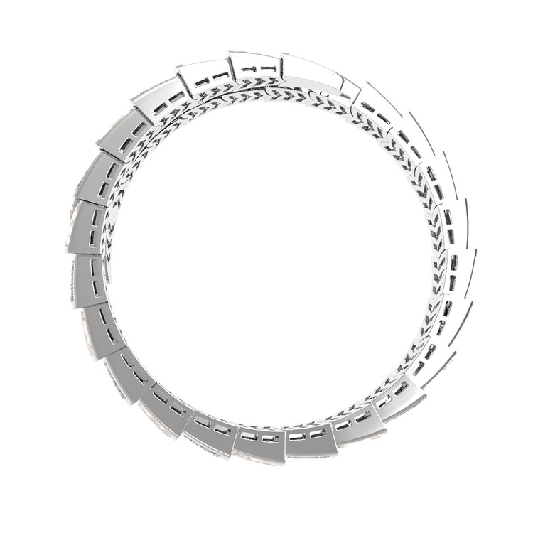 Браслет из белого золота c бриллиантами и ониксом