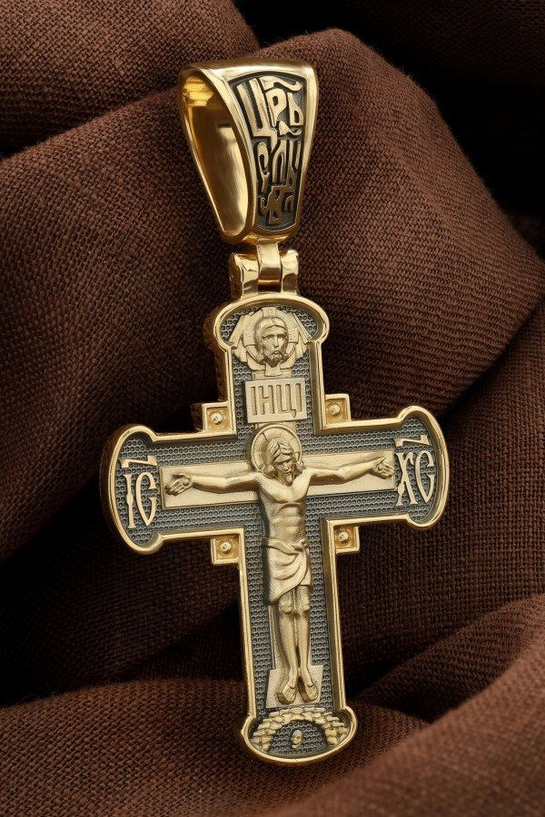 Крест из лимонного золота