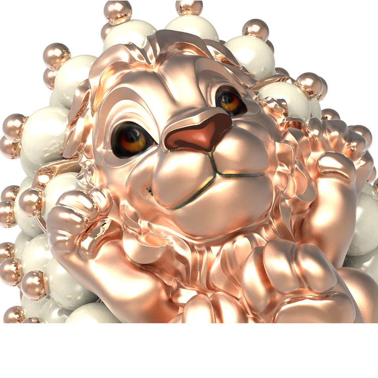 Кольцо из золота c эмаль и жемчугом