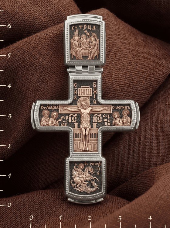 Крест из белого золота