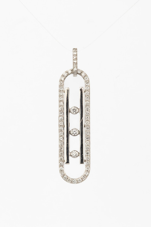 Подвеска из белого золота c бриллиантами