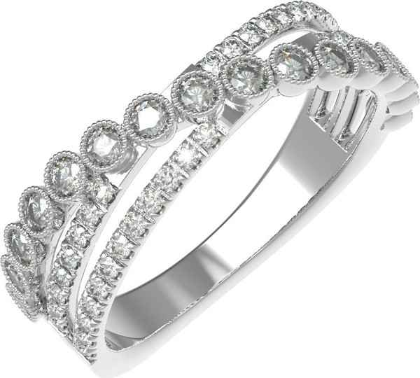 Кольцо из белого золота c бриллиантами