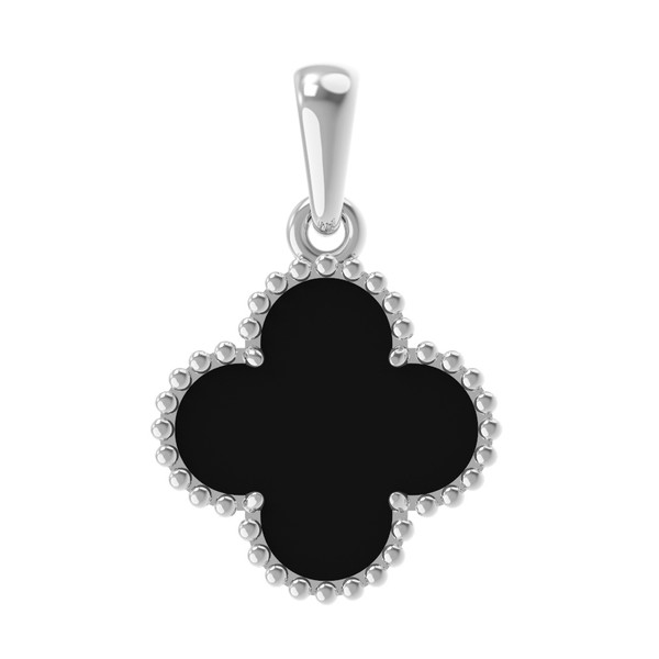 Подвеска из белого золота c ониксом