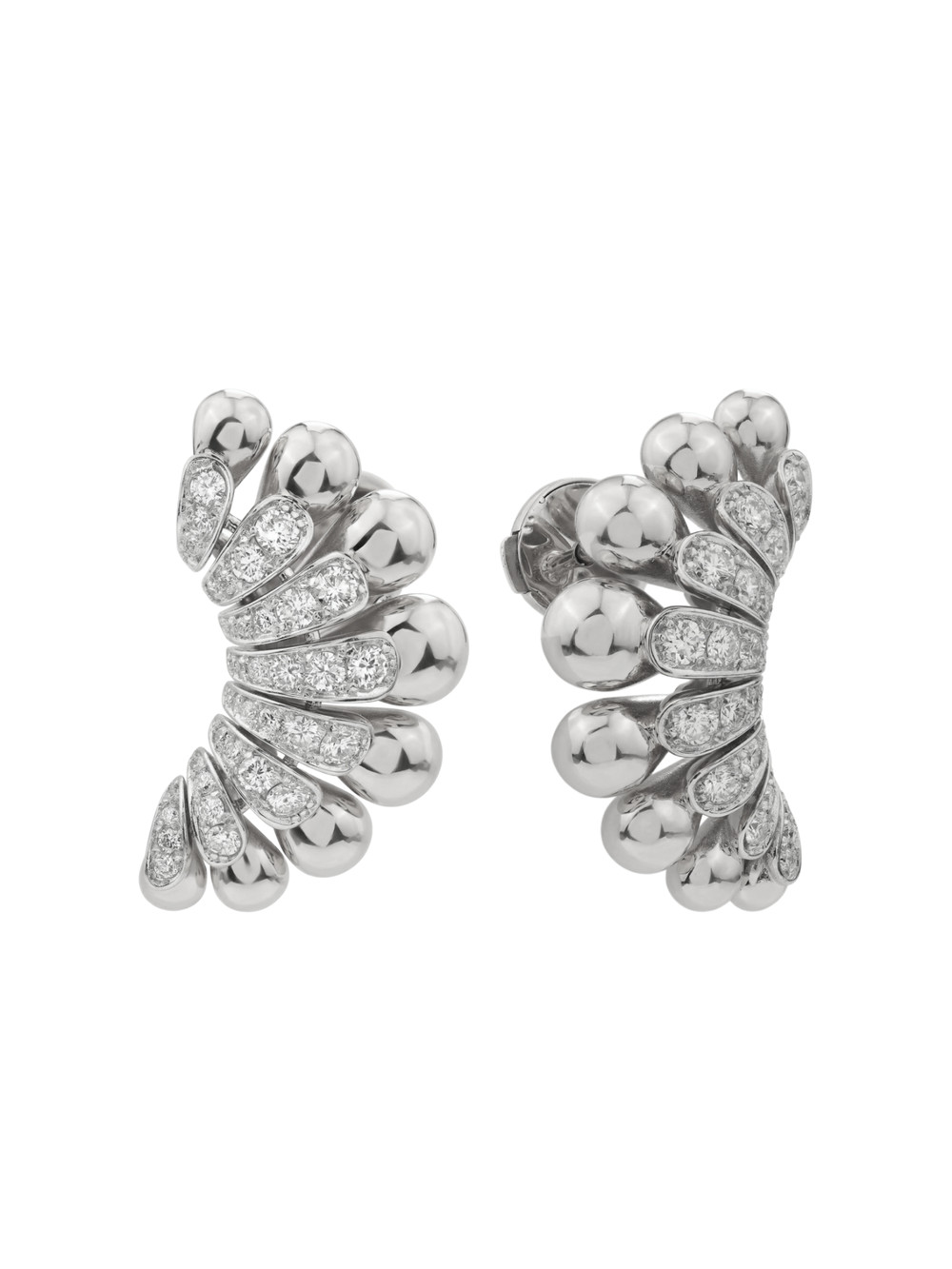 Серьги из белого золота c бриллиантами