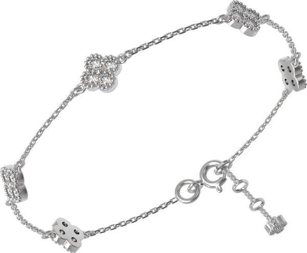 Браслет из белого золота c бриллиантами