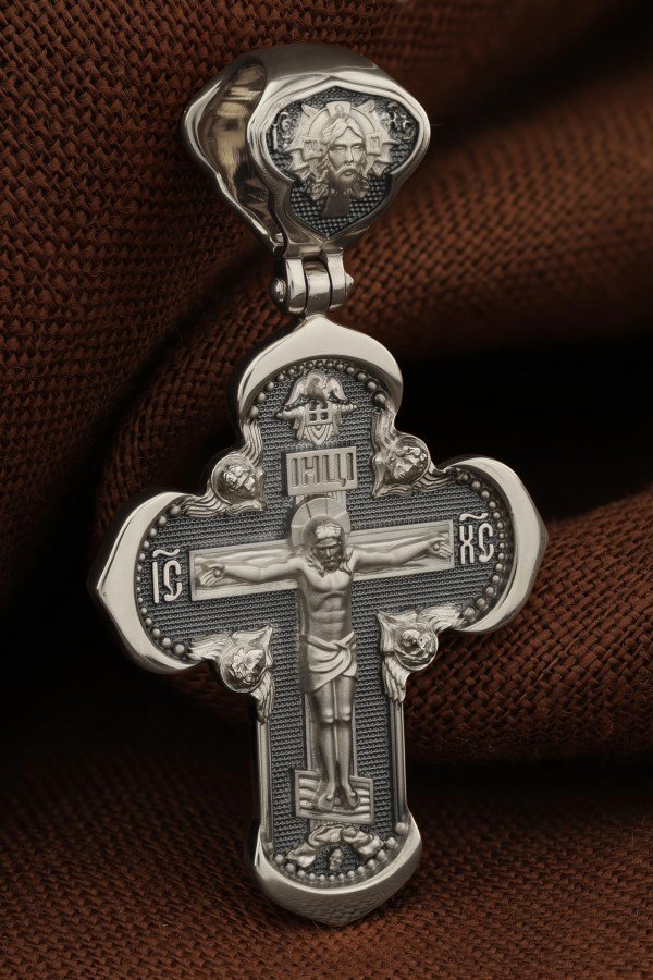 Крест из белого золота