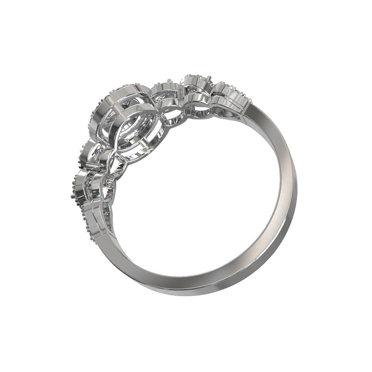 Кольцо из белого золота c бриллиантами