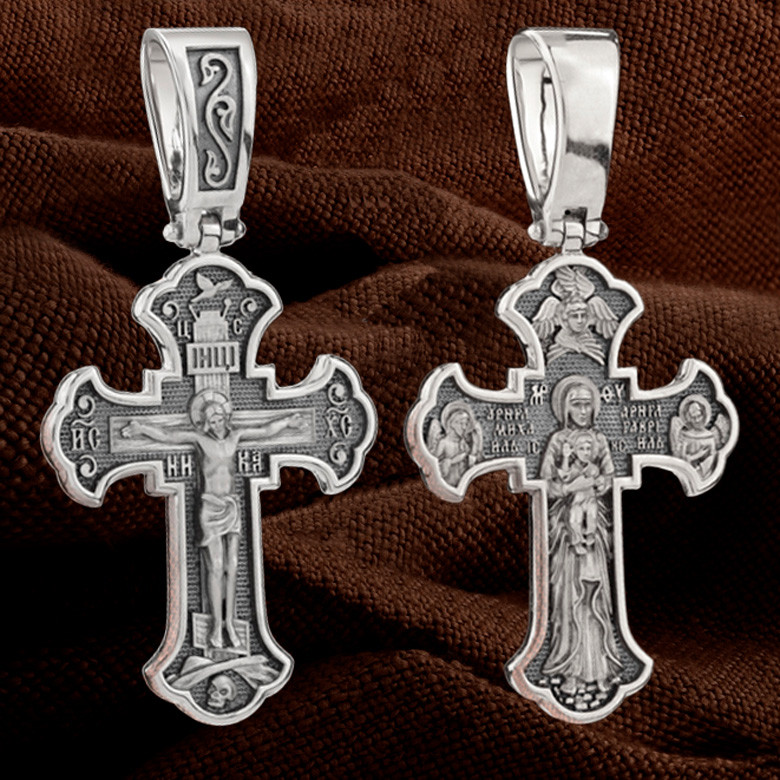 Крест из белого золота