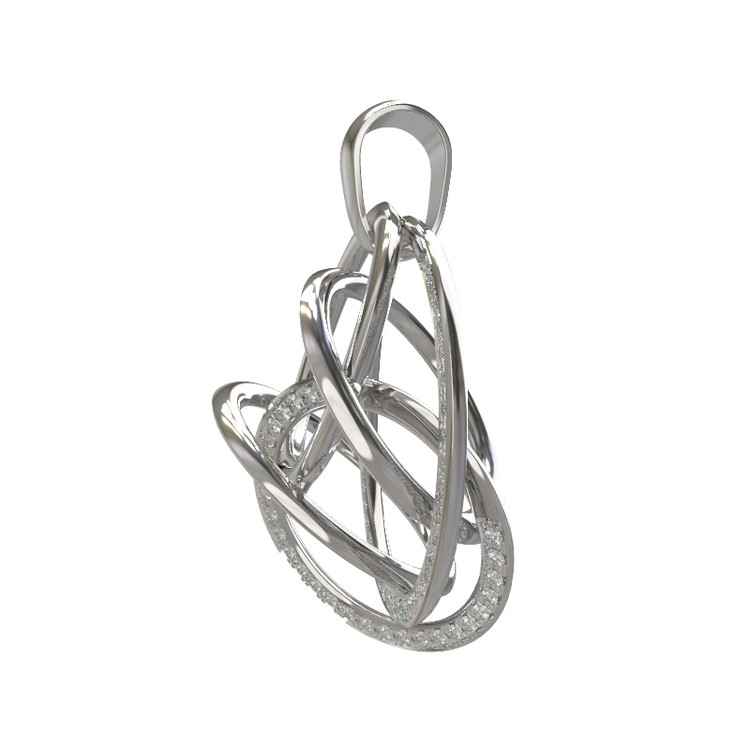 Подвеска из белого золота c бриллиантами