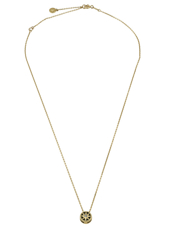 Колье из лимонного золота c бриллиантами и ониксом