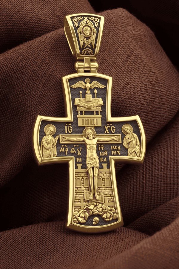 Крест из лимонного золота