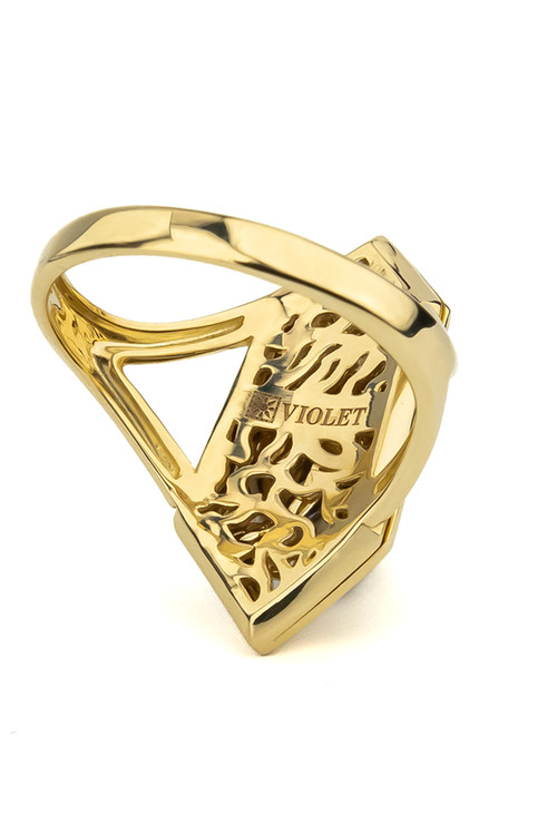 Кольцо из лимонного золота