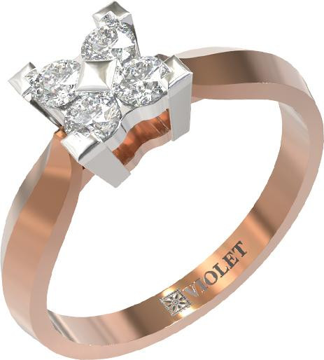 Кольцо из золота c бриллиантами