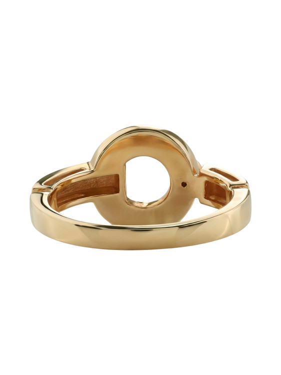 Кольцо из золота c бриллиантами и перламутром