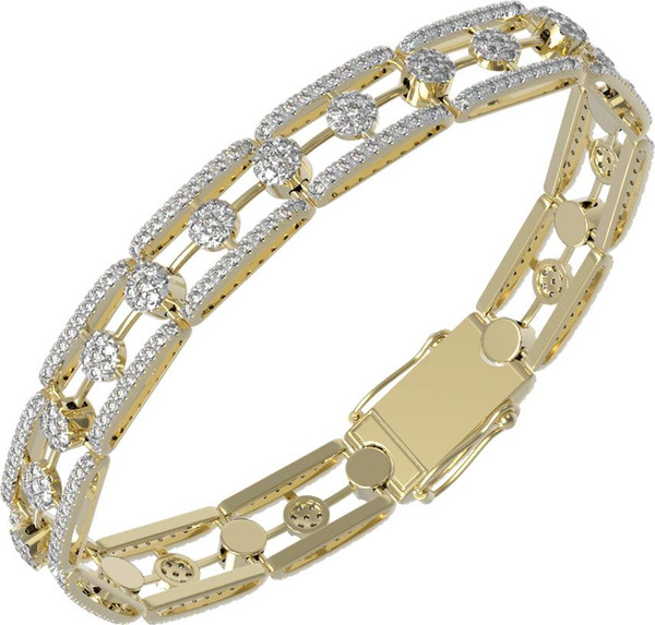 Браслет из лимонного золота c бриллиантами