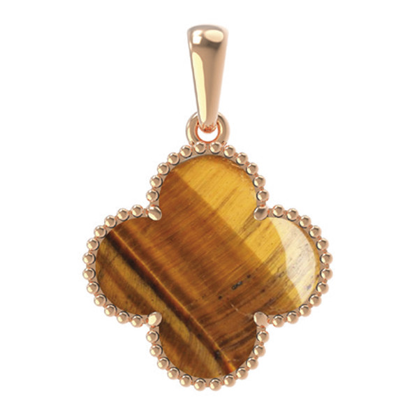 Подвеска из золота c тигровым глазом