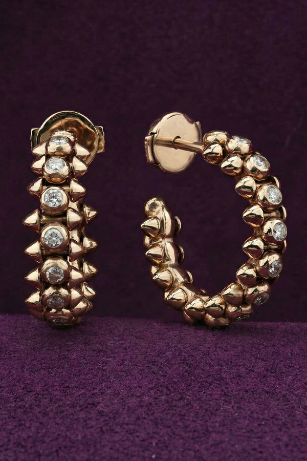 Серьги из розового золота c бриллиантами