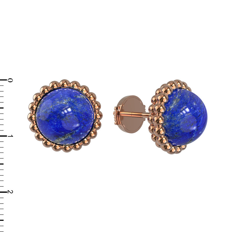 Серьги из золота c лазуритом