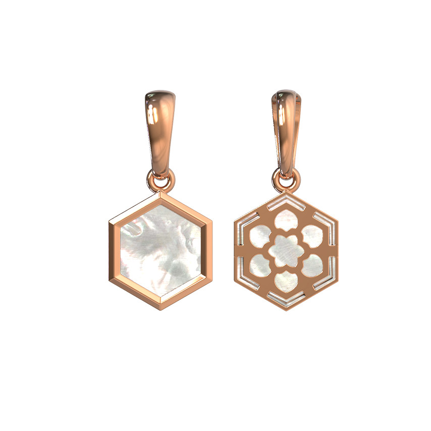 Подвеска из золота c перламутром