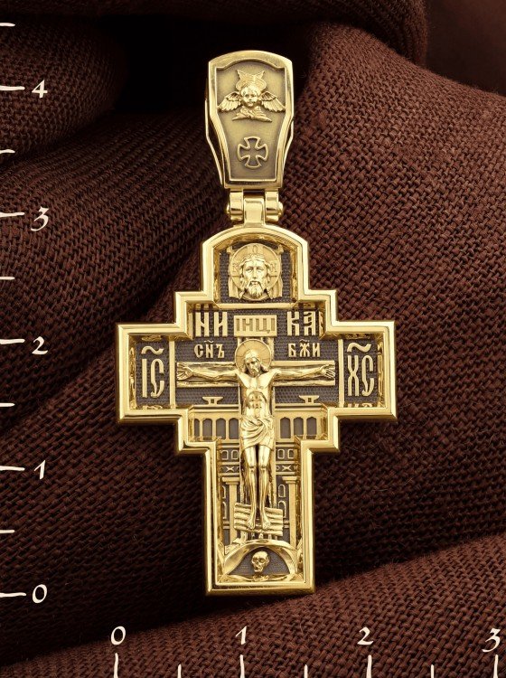 Крест из лимонного золота