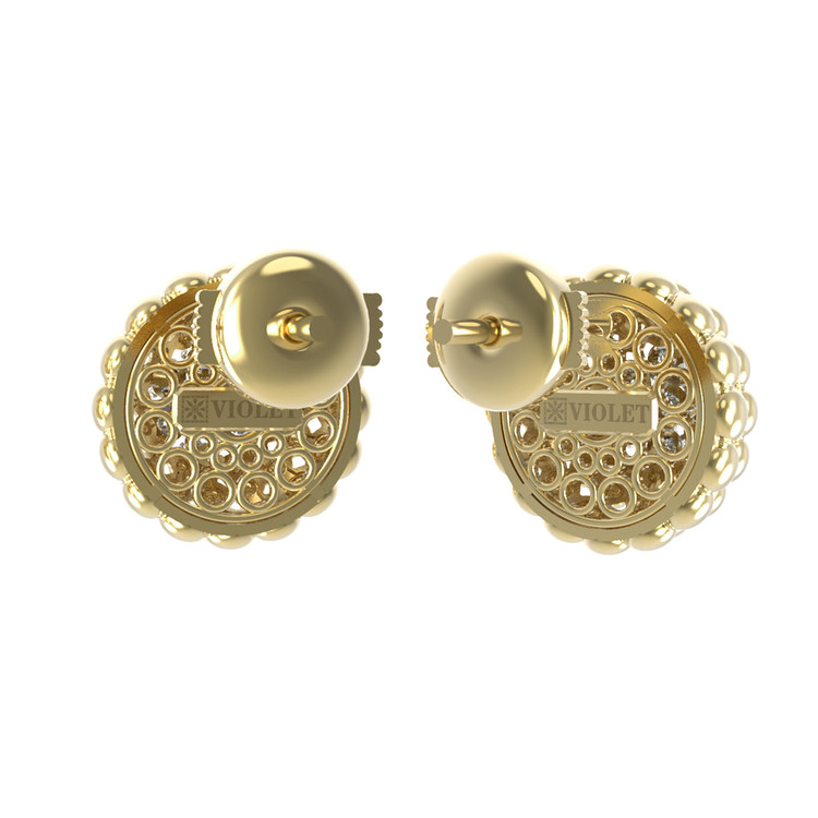 Серьги из лимонного золота c бриллиантами