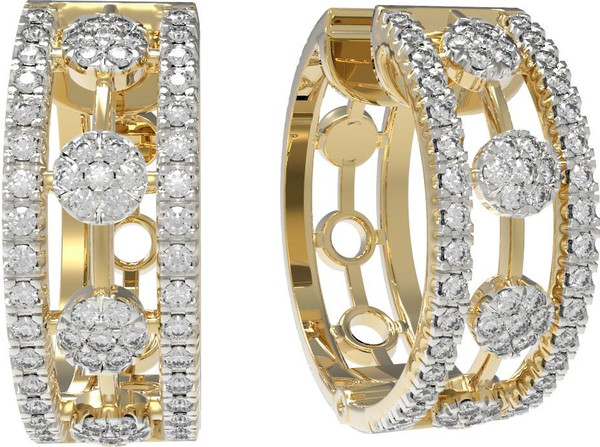 Серьги из лимонного золота c бриллиантами