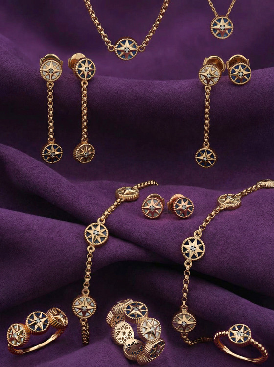 Серьги из золота c бриллиантами, лазуритом и перламутром