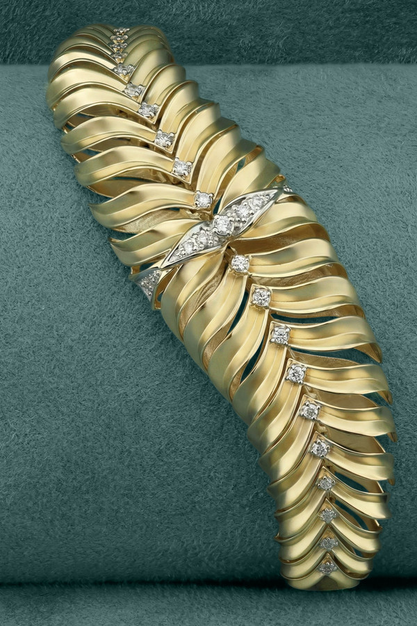 Браслет из лимонного золота c бриллиантами