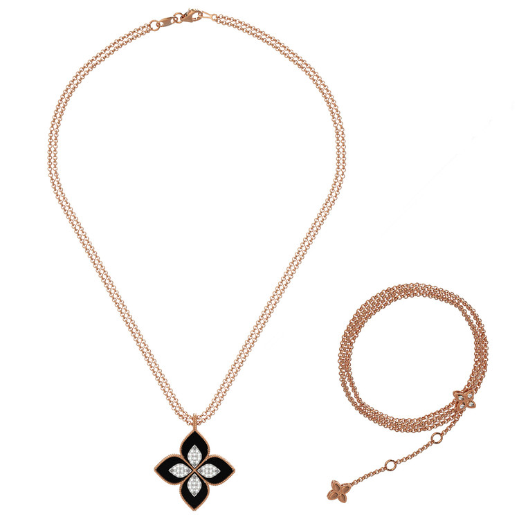 Колье из золота c бриллиантами и ониксом