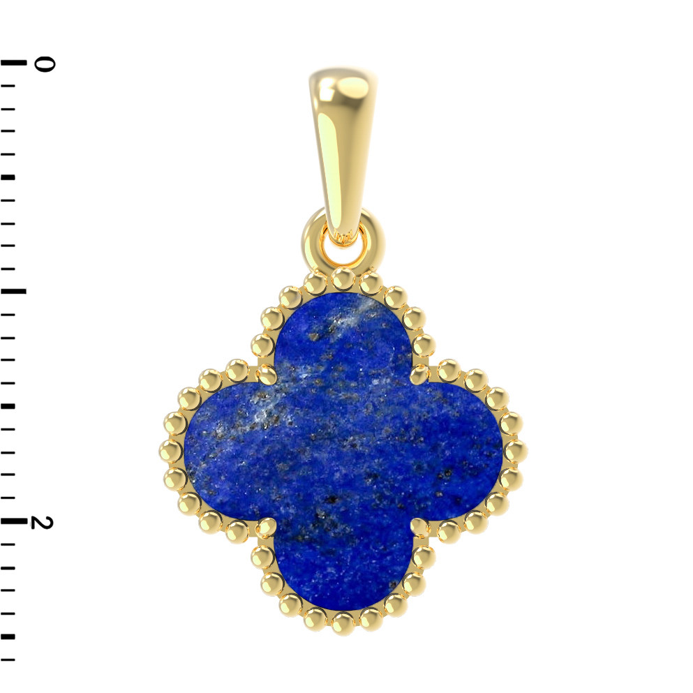 Подвеска из лимонного золота c лазуритом