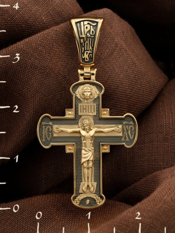 Крест из лимонного золота