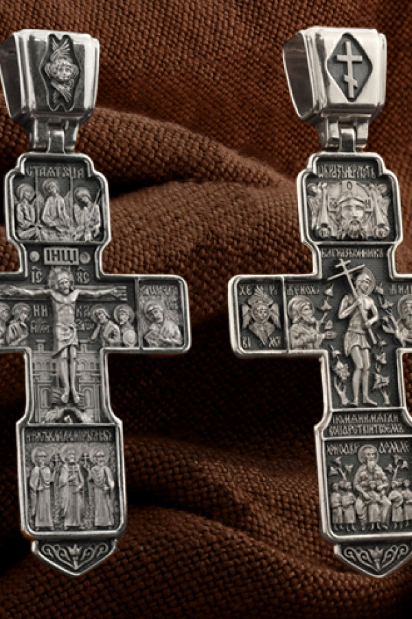 Крест из белого золота