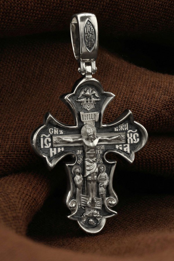 Крест из белого золота